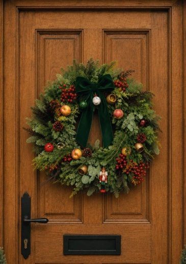 Nutcracker Front Door Wreath for Christmas