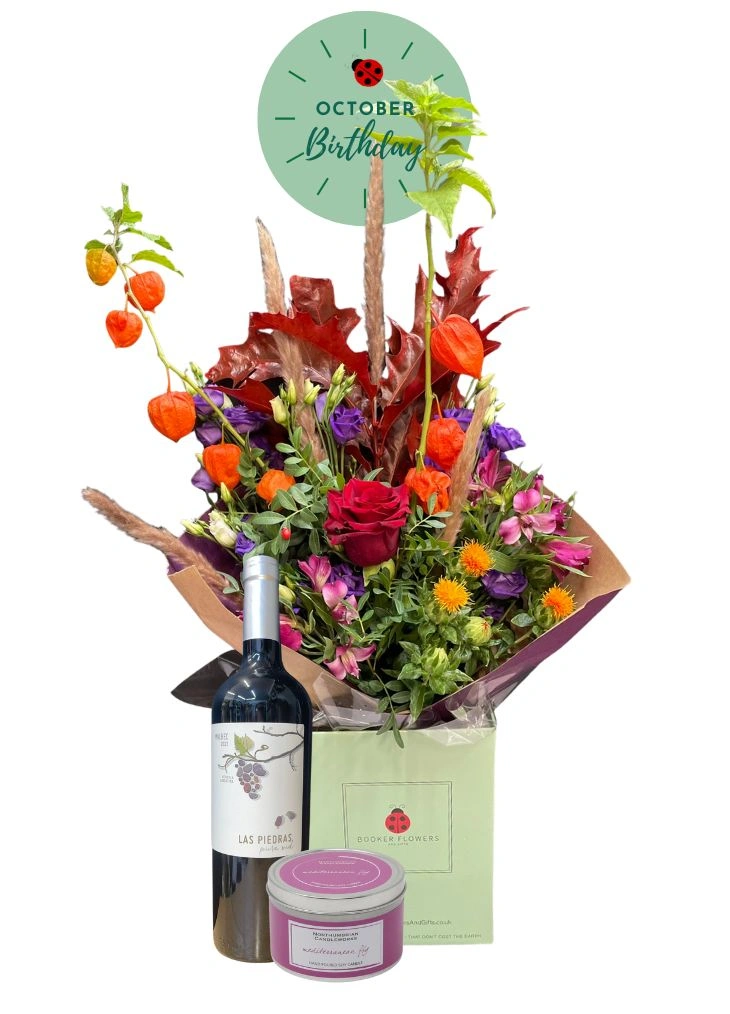 October Birthday Flowers Gift Set