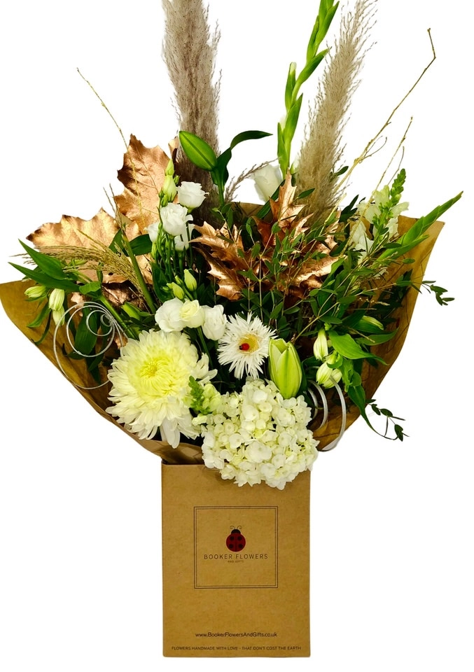 Opal Shimmer White Hand-tied Bouquet Large Opal Shimmer White Hand-tied Bouquet Large