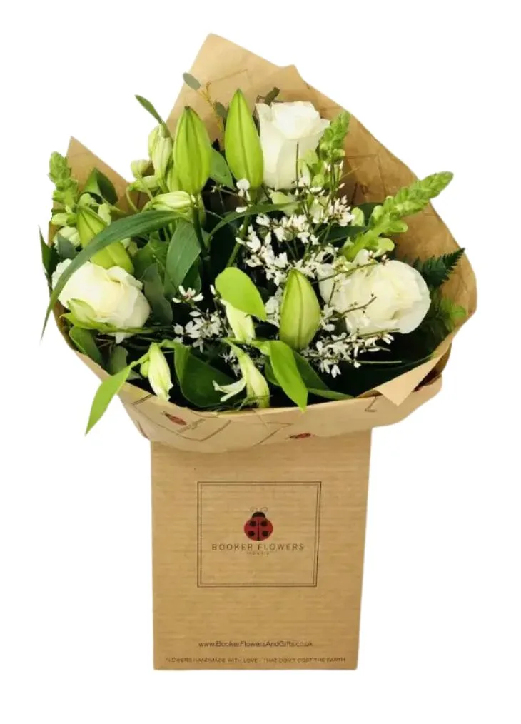 Opal Shimmer White Hand-tied Bouquet Opal Shimmer White Hand-tied Bouquet