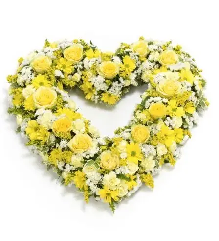 Open Heart - Yellow and White