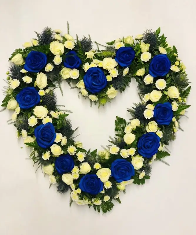 Open Heart Blue and White Open Heart Blue and White