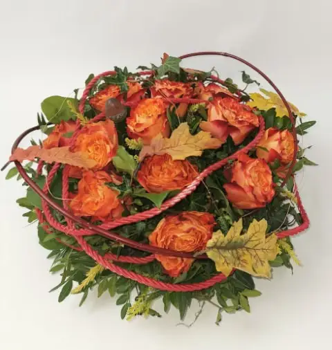 Orange Rose Posy Flower Arrangement