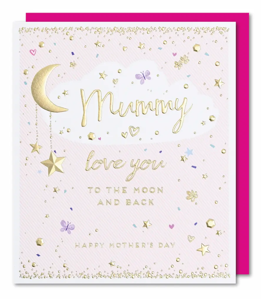 Personalised card for Mothers day - Love you to the moon and back Personalised card for Mothers day - Love you to the moon and back