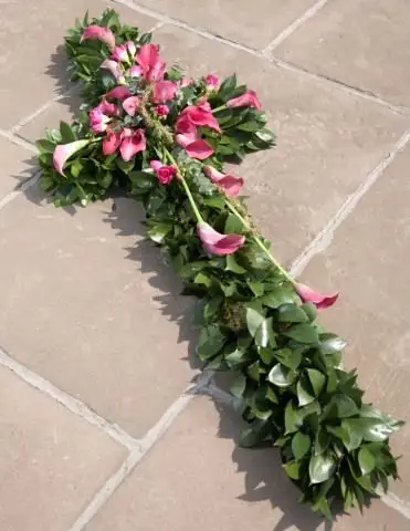 Pink Calla Lily Funeral Cross