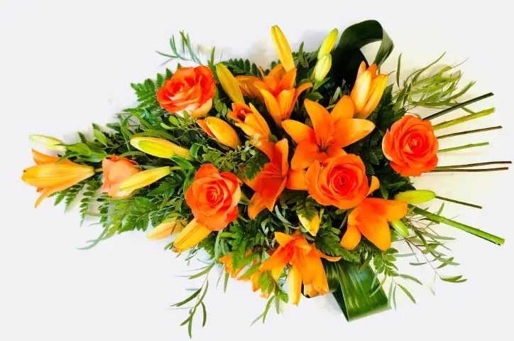 Rose and Lily Spray - Orange Extra Large