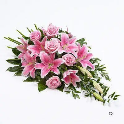 Rose and Lily Spray - Pink Extra Large
