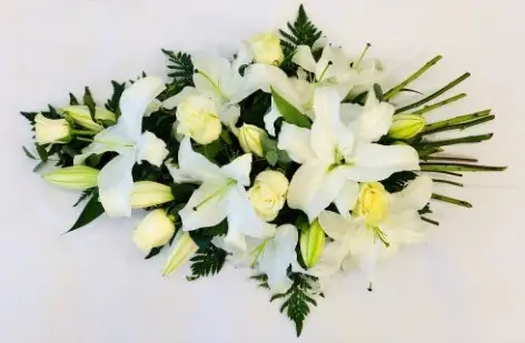 Rose and Lily Spray - White Large