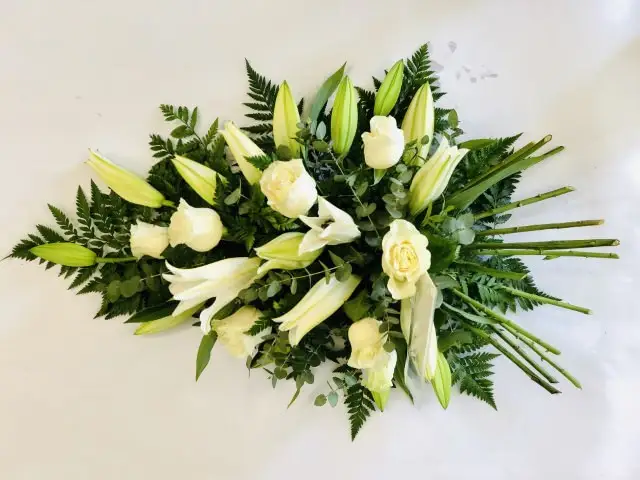 Rose and Lily Spray - White