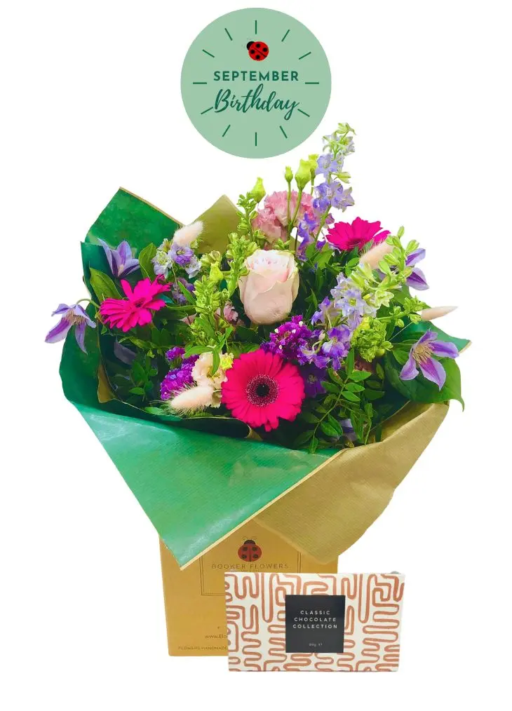 September Birthday Flowers Gift Set