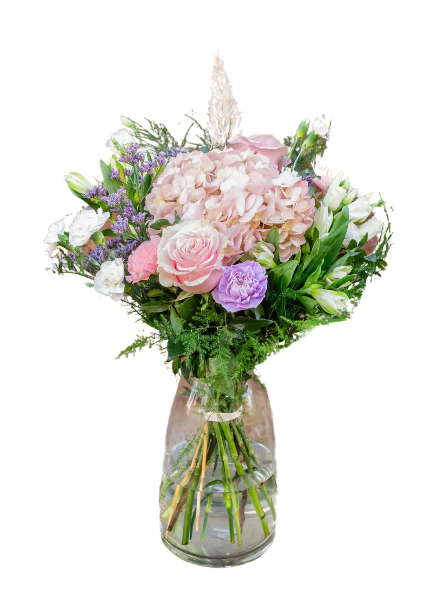 Sugar and Spice Vase of Pink Flowers