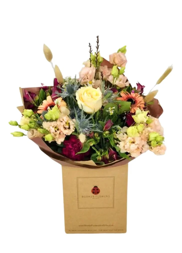 Summer Peach Bellini Hand Tied Bouquet
