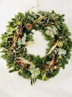 Textured Elements Christmas Door Wreath XLarge