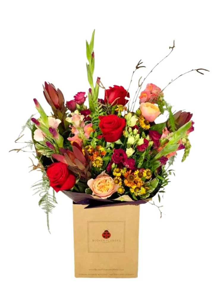 Textured Rose Autumn Handtied Bouquet Textured Rose Autumn Handtied Bouquet