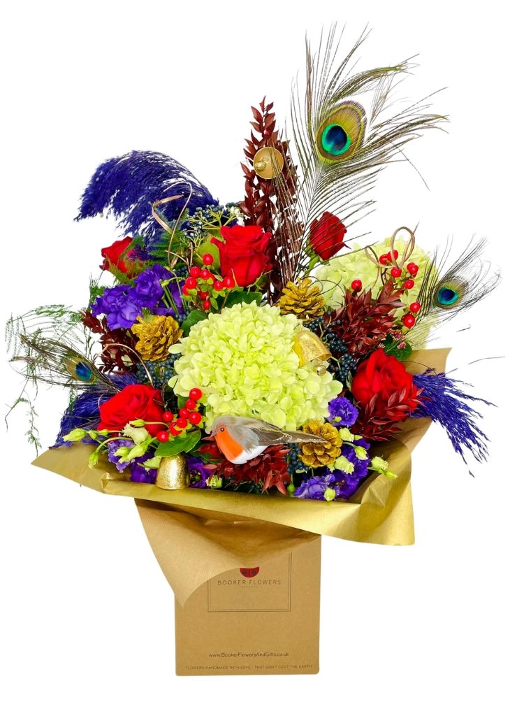 Tinsel Town Christmas Floral Handtied by Local Liverpool Florist Tinsel Town Christmas Floral Handtied by Local Liverpool Florist