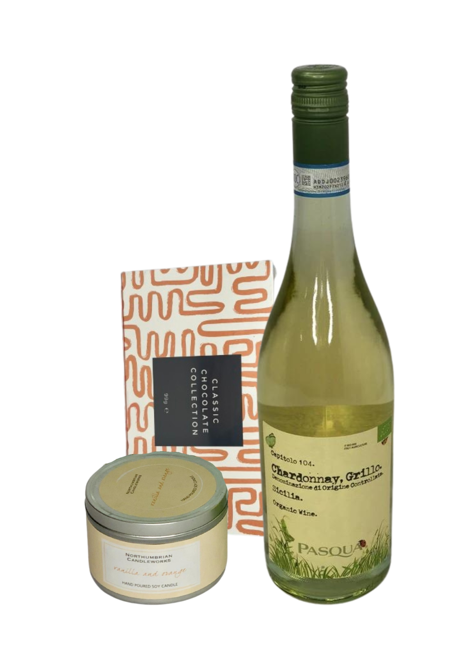 Treats for One Gift Set - Wine Chocolates and Scented Candle Treats for One Gift Set - Wine Chocolates and Scented Candle