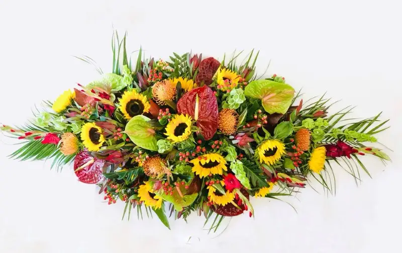 Tropical Flower Casket Spray