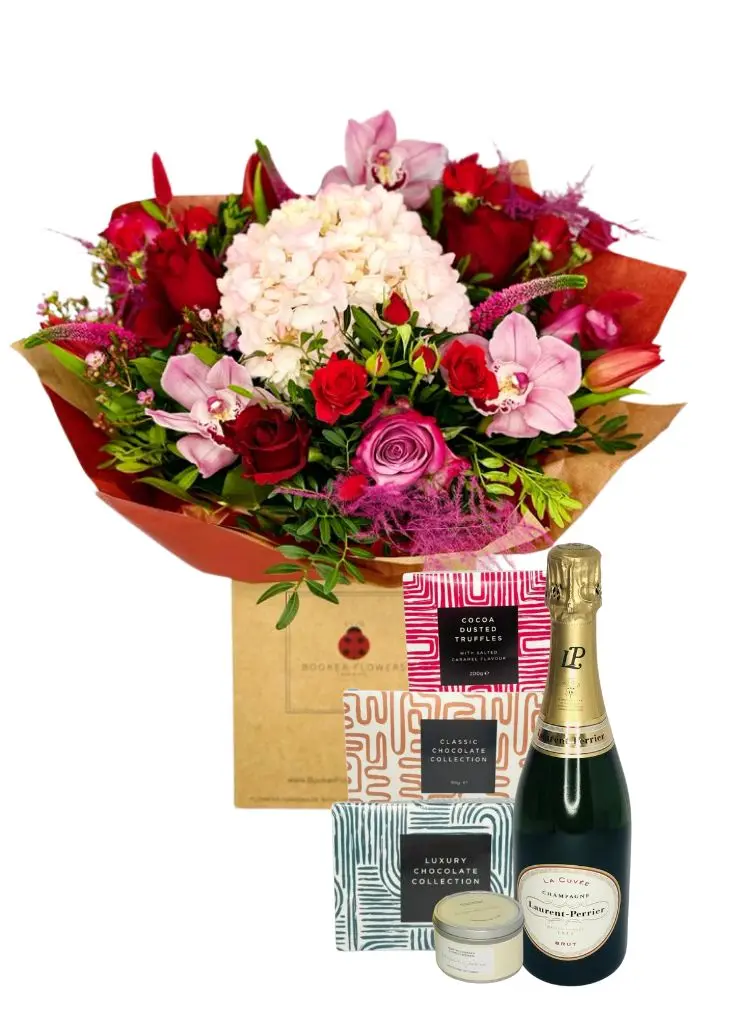Valentines Flowers Delivery Champagne and Chocolate gifts
