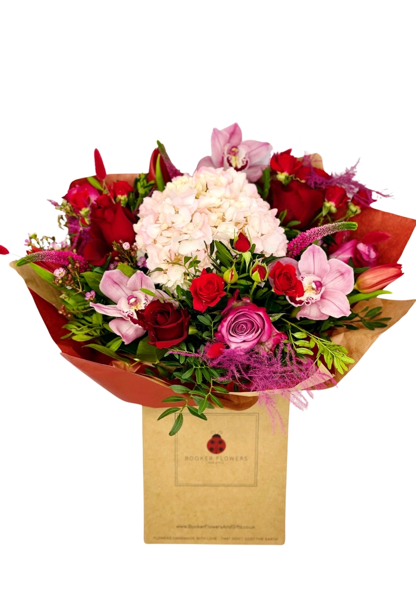 Valentines Hot Lips Handtied Bouquet