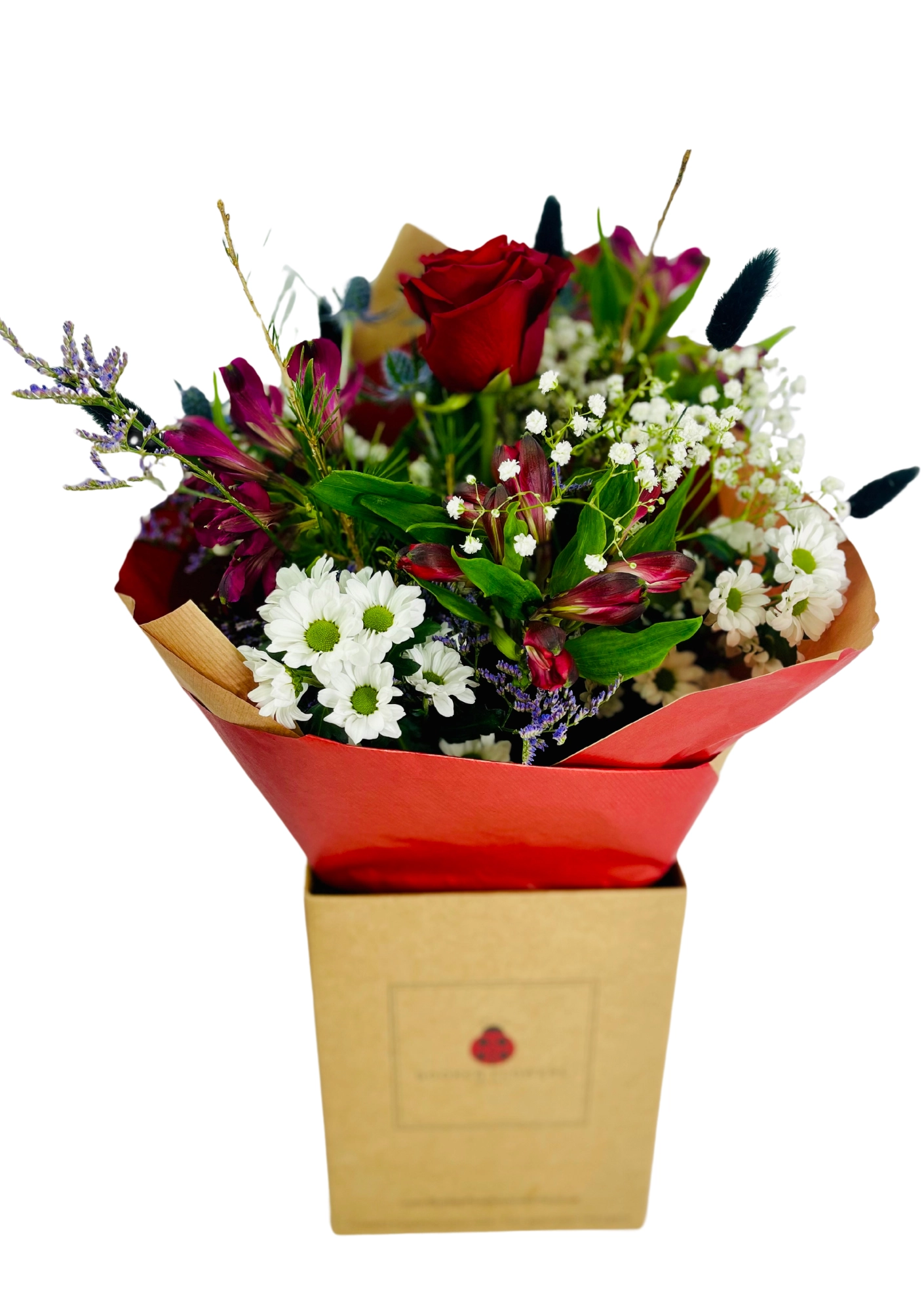 Valentines Kiss From A Rose Handtied Bouquet