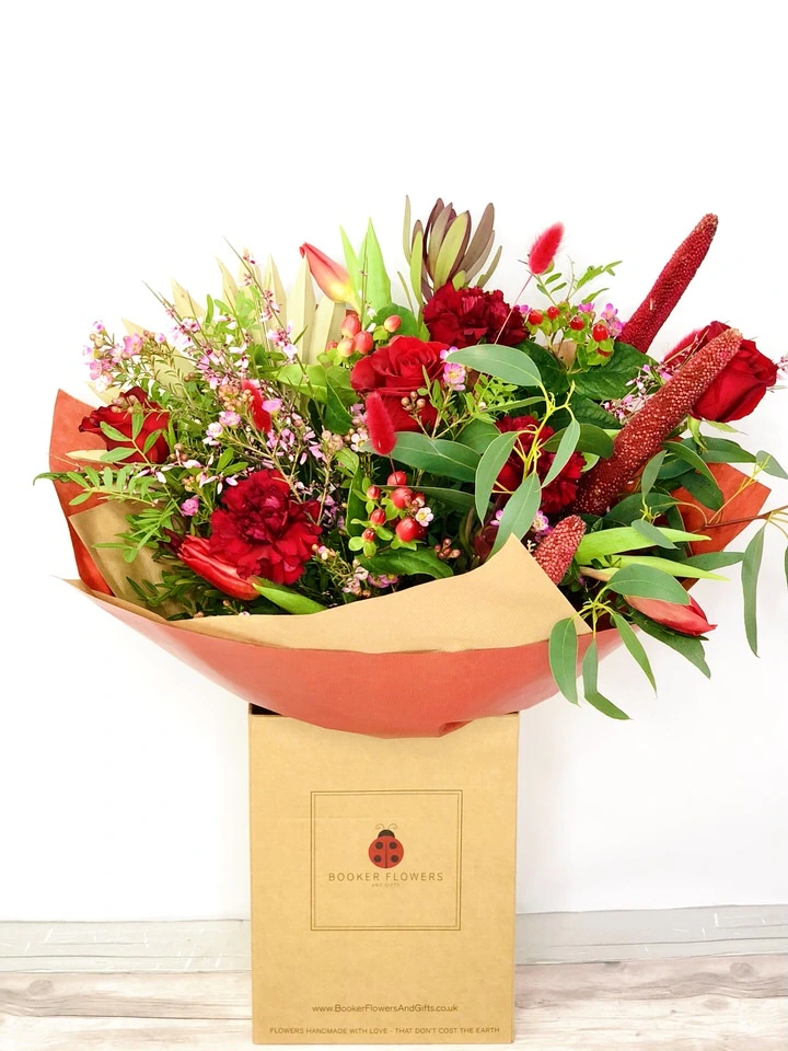 Valentines Red Velvet Bouquet of Flowers