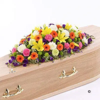 Vibrant Casket Spray Large Vibrant Casket Spray Large