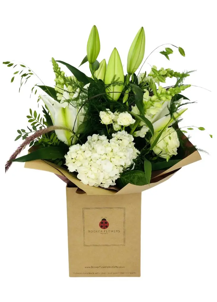 Wonderful White Rose Hydrangea and Lily Bouquet