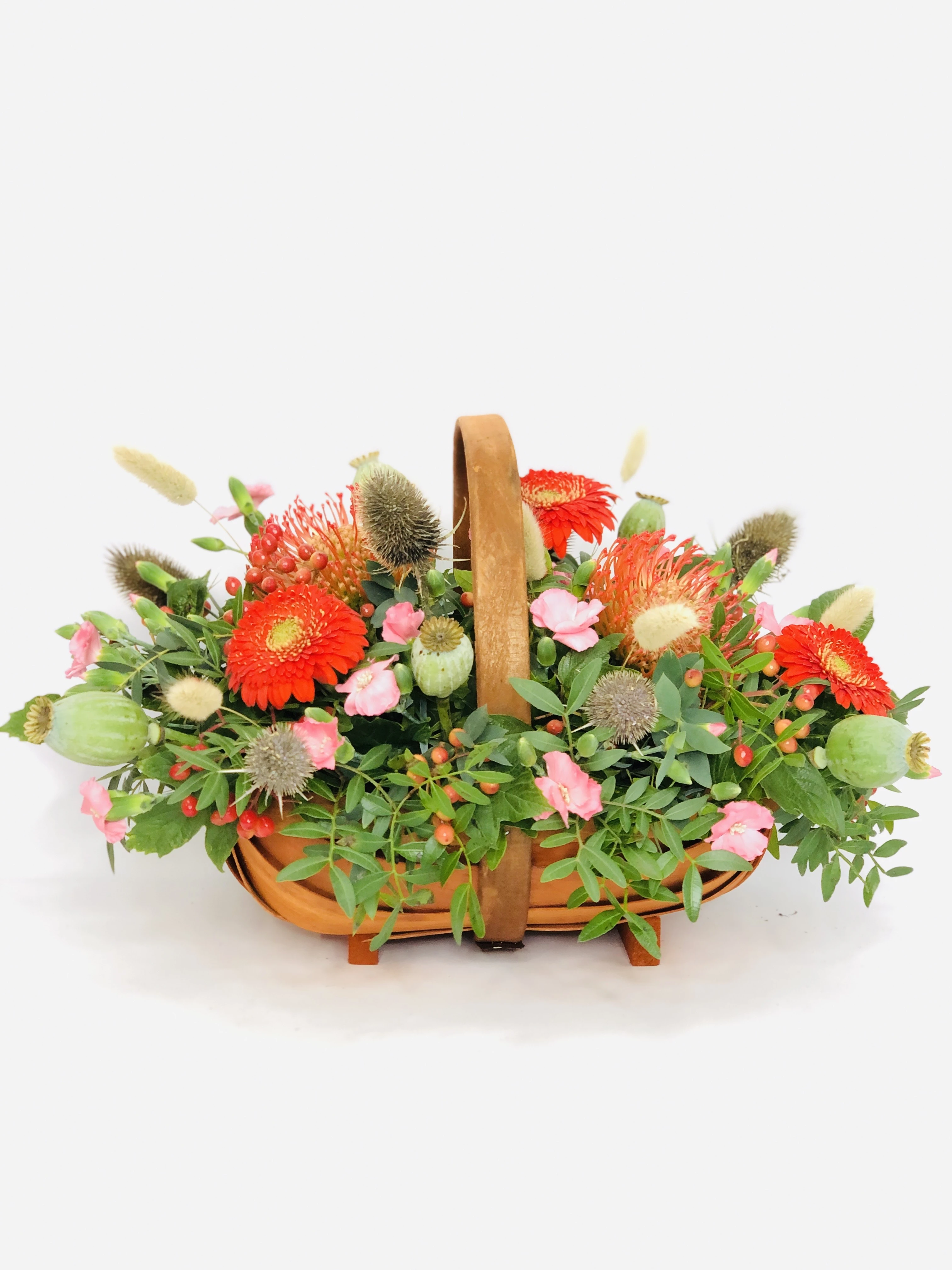 Woodland Trug Basket Of Autumn Flowers