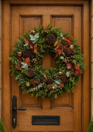 Woodland Wonderland Fresh Wreath for Christmas