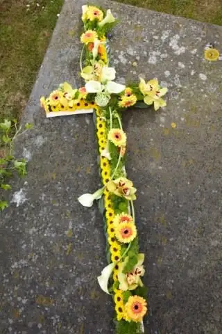 Yellow Funeral Cross Calla and Orchid Yellow Funeral Cross Calla and Orchid